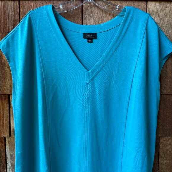 J. Jill Wearever Double-Face Jersey Elliptical A-Line Dress, Dragonfly, Size XL - Picture 2 of 8